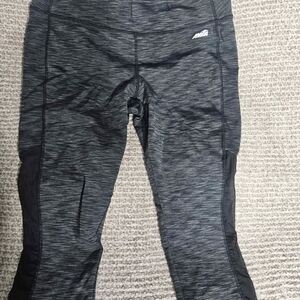 Avia Women's Charcoal and Black Capris